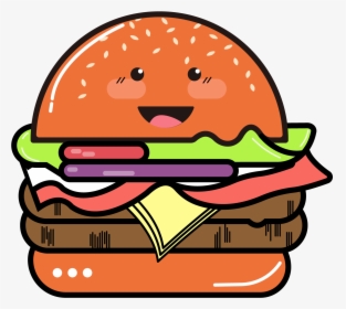 Transparent Gourmet Food Clipart - Burger Cartoon Hd, HD Png Download, Transparent PNG