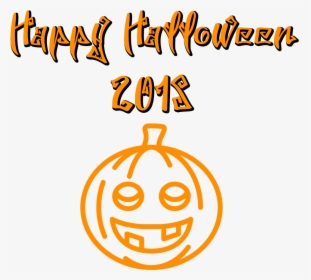 Happy Halloween 2018 Scary Font Smiling Pumpkin - Scary Looking Pumpkin Transparent, HD Png Download, Transparent PNG