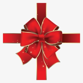 Red Gift Ribbon Png Image - Christmas Bow Clip Art, Transparent Png, Transparent PNG