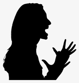 Transparent Stressed Nurse Clipart - Profile Of Woman Screaming, HD Png Download, Transparent PNG