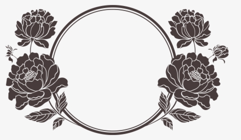 Flower Frame Clipart Black And White, HD Png Download, Transparent PNG