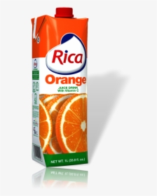Jugo De Naranja Rica 1 Lt Con Vitamina C - Rica Orange Juice, HD Png Download, Transparent PNG