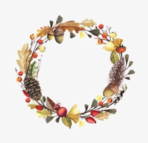 Fall Flower Wreath Clipart, HD Png Download, Transparent PNG