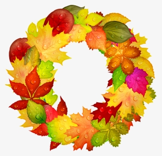 Autumn Wreath, Autumn Leaves, Wreath, Autumn, Leaves - Осенний Венок Пнг, HD Png Download, Transparent PNG