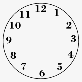Blank Clock Templates For Teaching Time - Clock Black And White, HD Png Download, Transparent PNG