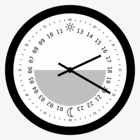 24 Hour Analog Clock, HD Png Download, Transparent PNG
