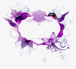 Marcos Gratis Para Copiar Y Descargar - Flowers Colours In Purple, HD Png Download, Transparent PNG