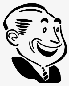 Men Clipart Angry - Drawing Of Guy Smiling, HD Png Download , Transparent  Png Image - PNGitem