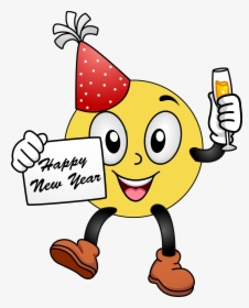 Happy New Year 2019 Smiley, HD Png Download, Transparent PNG