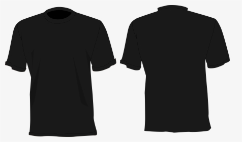 Camisa Preta Desenho, Frente E Verso - Black T Shirt Template Large, HD Png Download, Transparent PNG