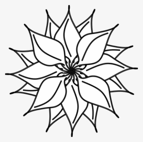 Cute Bouquet Png Black White - 3d Flower Black And White Clipart, Transparent Png, Transparent PNG