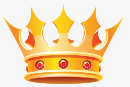 Crown Png With Red Diamond - King Crown Clipart, Transparent Png, Transparent PNG