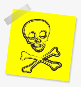 Scull, Sign, Icon, Reminder, Yellow Sticker, Post, - Deal Time, HD Png Download, Transparent PNG