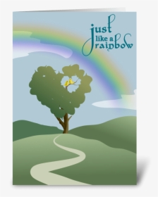 Rainbow And Heart Tree - Graphic Design, HD Png Download, Transparent PNG