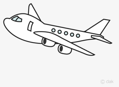 Airplane Cute Clipart Free Picture Transparent Png - Black And White Plane Clipart, Png Download, Transparent PNG