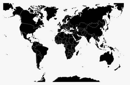 World Map Vector Png - World Map Vector Borders, Transparent Png, Transparent PNG