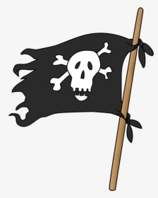 Pirate Flag With Scull And Bones - Pirate Flag Transparent, HD Png Download, Transparent PNG