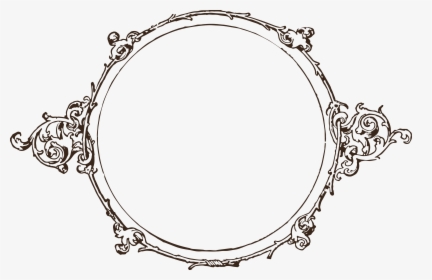 vintage circle frame vector png