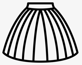 Tulle Skirt - Skirts Clipart Black And White, HD Png Download, Transparent PNG