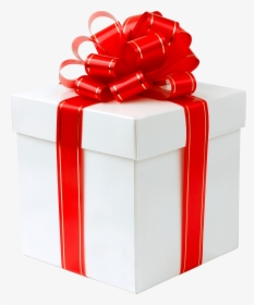Gold Red Ribbon Gift - Free Gift Box Png, Transparent Png, Transparent PNG