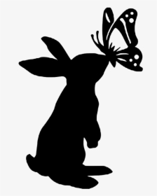 Pinterest Cricut Easter - Bunny Silhouette, HD Png Download, Transparent PNG