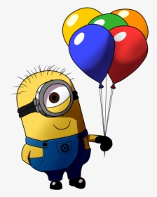 Transparent Happy Birthday Balloon Png - Minion Birthday Png, Png Download, Transparent PNG