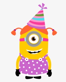 Transparent Minions Happy Birthday Png - Girl Minion Clipart, Png Download, Transparent PNG