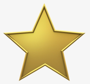 Gold Star Png Image - Gold Star Template, Transparent Png, Transparent PNG