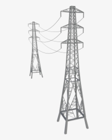 Electric Power Transmission High Electricity Overhead - Transmission Tower 3d Model, HD Png Download, Transparent PNG
