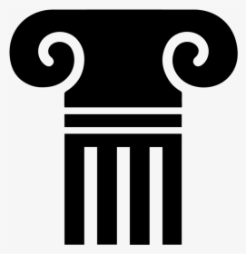 Greek Column Icon - White Pillar Icon Png, Transparent Png, Transparent PNG