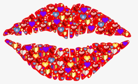 Heart, Lips, Kiss, Romance, Passion, Valentine, Girl - Valentine Lips Clip Art, HD Png Download, Transparent PNG