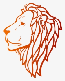 Lion Drawing Side Face - Drawing Lion Face Side View, HD Png Download, Transparent PNG