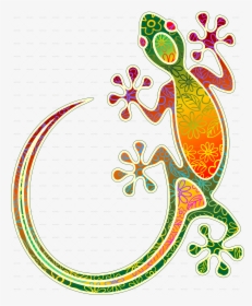 Gecko Floral Tribal Art - South East Asia Batik Designs, HD Png Download, Transparent PNG