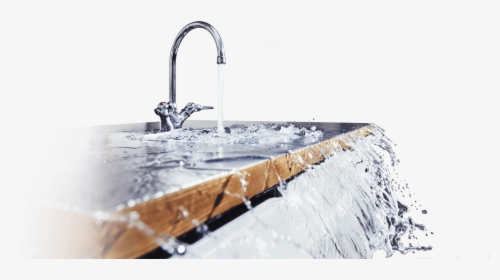 Kitchen Sink Overflowing With Water, HD Png Download, Transparent PNG