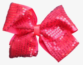 Large Sequin Tulle Hair Bow - Transparent Red Hair Bow Png, Png Download, Transparent PNG