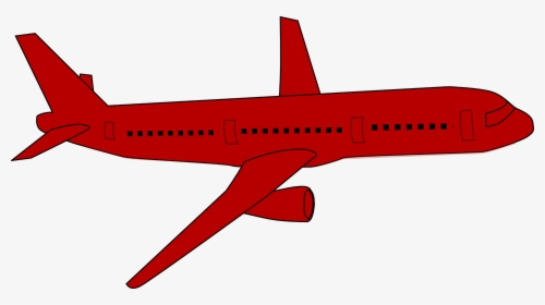 Airplane, Jet, Plane, Red, Flying, Aircraft, Aeroplane - Red Aeroplane Clipart, HD Png Download, Transparent PNG
