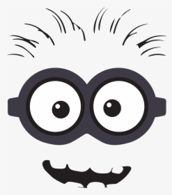 Happy Birthday Silhouette At - Minion Eye Clipart Black And White, HD Png Download, Transparent PNG