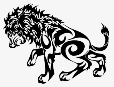 Lionhead Rabbit Tiger Tattoo Tribe - Tribal Lion Transparent, HD Png Download, Transparent PNG