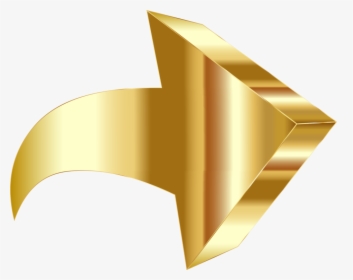 Angle,gold,symbol - Transparent 3d Arrow Png, Png Download, Transparent PNG