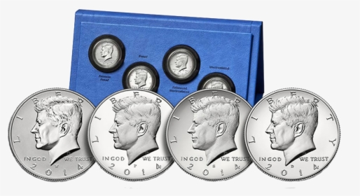 Transparent Half Dollar Png - 50th Anniversary Kennedy Half Dollar Silver Set, Png Download, Transparent PNG