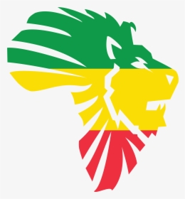 A Beautiful Graphic Red, Gold And Green Lion S Head - Red Yellow Green Lion, HD Png Download, Transparent PNG