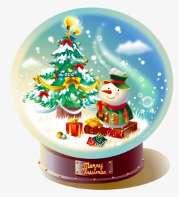 Transparent Christmas Snowglobe With Snowman Png Picture - Christmas Snow Globe Transparent Background, Png Download, Transparent PNG