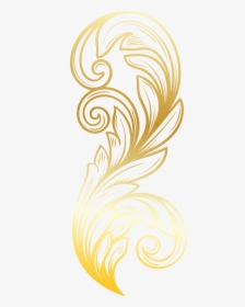 Golden Feather Gold Download Hq Png Clipart - Gold Feather Png, Transparent Png, Transparent PNG