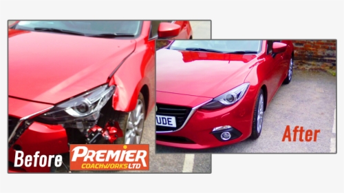 Accident Repair To Mazda Bodywork And Bumper By Premier - Crash Repair Before And After, HD Png Download, Transparent PNG