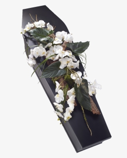 White Funeral Casket Flowers - White Orchid Casket Spray, HD Png Download, Transparent PNG