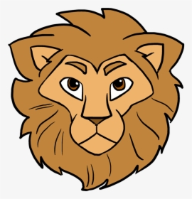 Lion Face Easy Drawing, HD Png Download, Transparent PNG