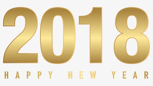 2018 Happy New Year Gold Png, Transparent Png, Transparent PNG