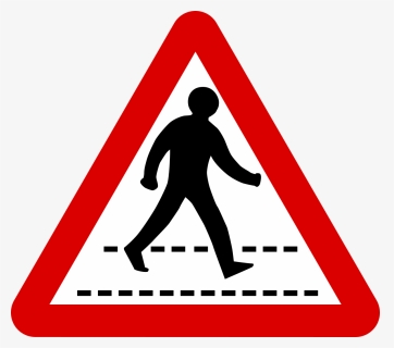 Singapore Road Signs - Pedestrians On The Road Sign, HD Png Download, Transparent PNG