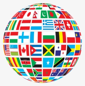 World Globe With Flags, HD Png Download, Transparent PNG