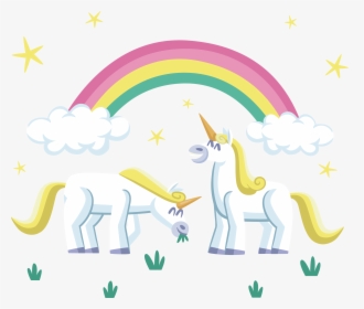Unicorn Rainbow Clip Art - Unicorn Rainbow Clipart Png, Transparent Png, Transparent PNG